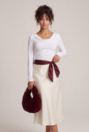 Ruched Cowl Neck Top