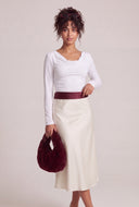 Ruched Cowl Neck Top