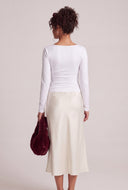 Ruched Cowl Neck Top