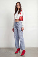 Lola Fleece Bubble Hem Crop Sweatshirt