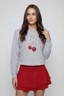 Paris Graphic Bubble Hem Sweatshirt