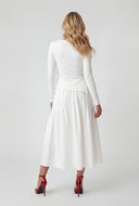 Asymmetrical Ruched Long Sleeve Top