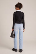 Contrast Long Sleeve Polo