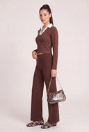 Contrast Long Sleeve Polo
