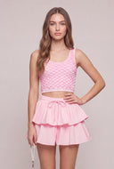 Geometric Crop Tank Top