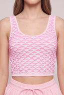 Geometric Crop Tank Top