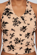 Velvet Burnout Halter Top