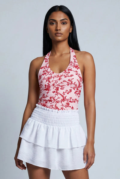 Velvet Burnout Halter Top