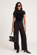 Mesh Mock Neck Top