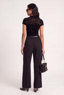 Mesh Mock Neck Top