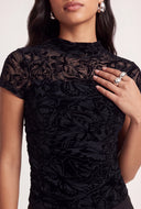 Mesh Mock Neck Top