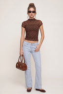 Mesh Mock Neck Top