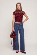 Mesh Mock Neck Top