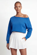 Asymmetrical Fleece Crop Sweatshirt
