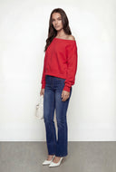 Asymmetrical Fleece Crop Sweatshirt