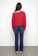 Asymmetrical Fleece Crop Sweatshirt