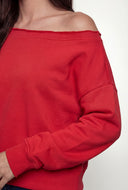 Asymmetrical Fleece Crop Sweatshirt