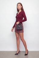 Kamryn Notch Neck Crop Henley Top