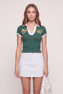 Embroidered Contrast Polo