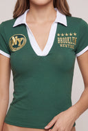 Embroidered Contrast Polo