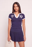 Embroidered Contrast Polo