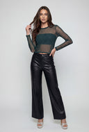 Glam Studded Mesh Crop Top