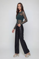 Glam Studded Mesh Crop Top