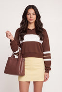 Color Block Polo Sweatshirt