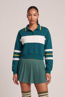 Color Block Polo Sweatshirt