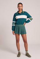 Color Block Polo Sweatshirt