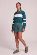 Color Block Polo Sweatshirt