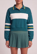 Color Block Polo Sweatshirt