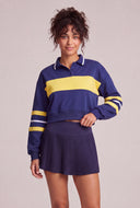 Color Block Polo Sweatshirt