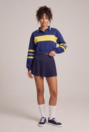 Color Block Polo Sweatshirt