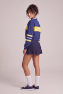 Color Block Polo Sweatshirt
