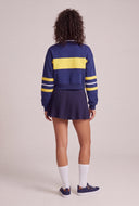 Color Block Polo Sweatshirt