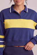 Color Block Polo Sweatshirt