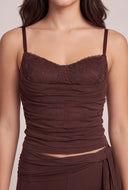 Ruched Bustier Top