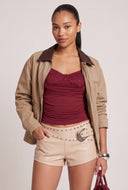 Ruched Bustier Top