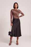 Patterned Boat Neck Top