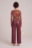 Patterned Boat Neck Top