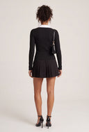 Contrast Long Sleeve Collared Top