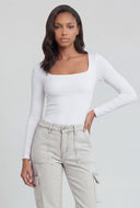Square Neck Long Sleeve Tee