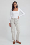 Square Neck Long Sleeve Tee