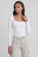 Square Neck Long Sleeve Tee