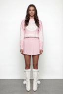 Yareli Chenille Tufted Smile Pullover Sweater
