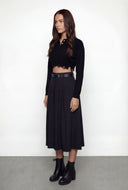 Frayed Edge High Low Crop Sweater