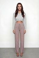 Frayed Edge High Low Crop Sweater