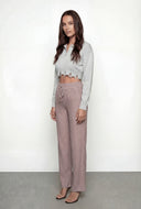 Frayed Edge High Low Crop Sweater