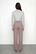 Frayed Edge High Low Crop Sweater